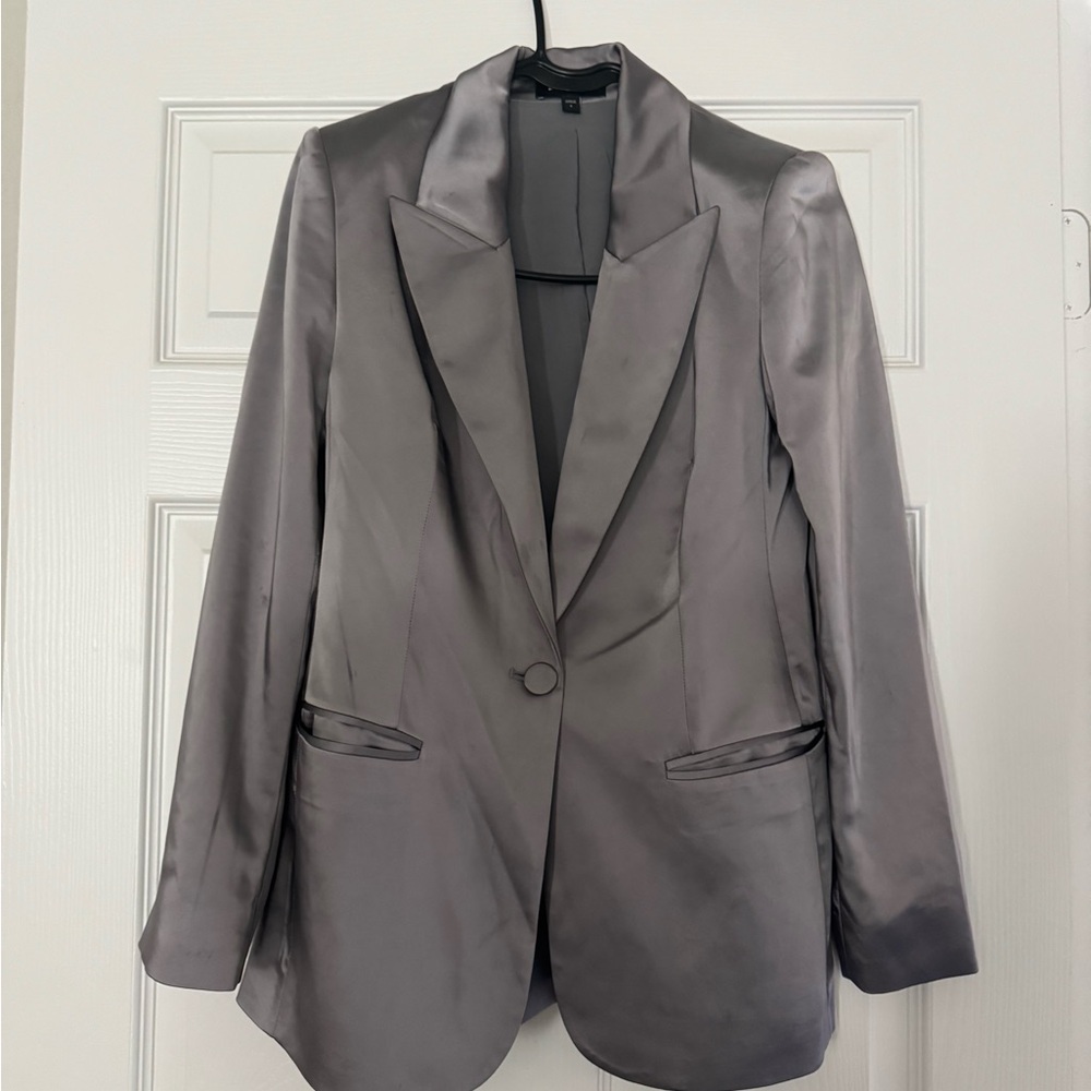 Express Metallic Gray Blazer